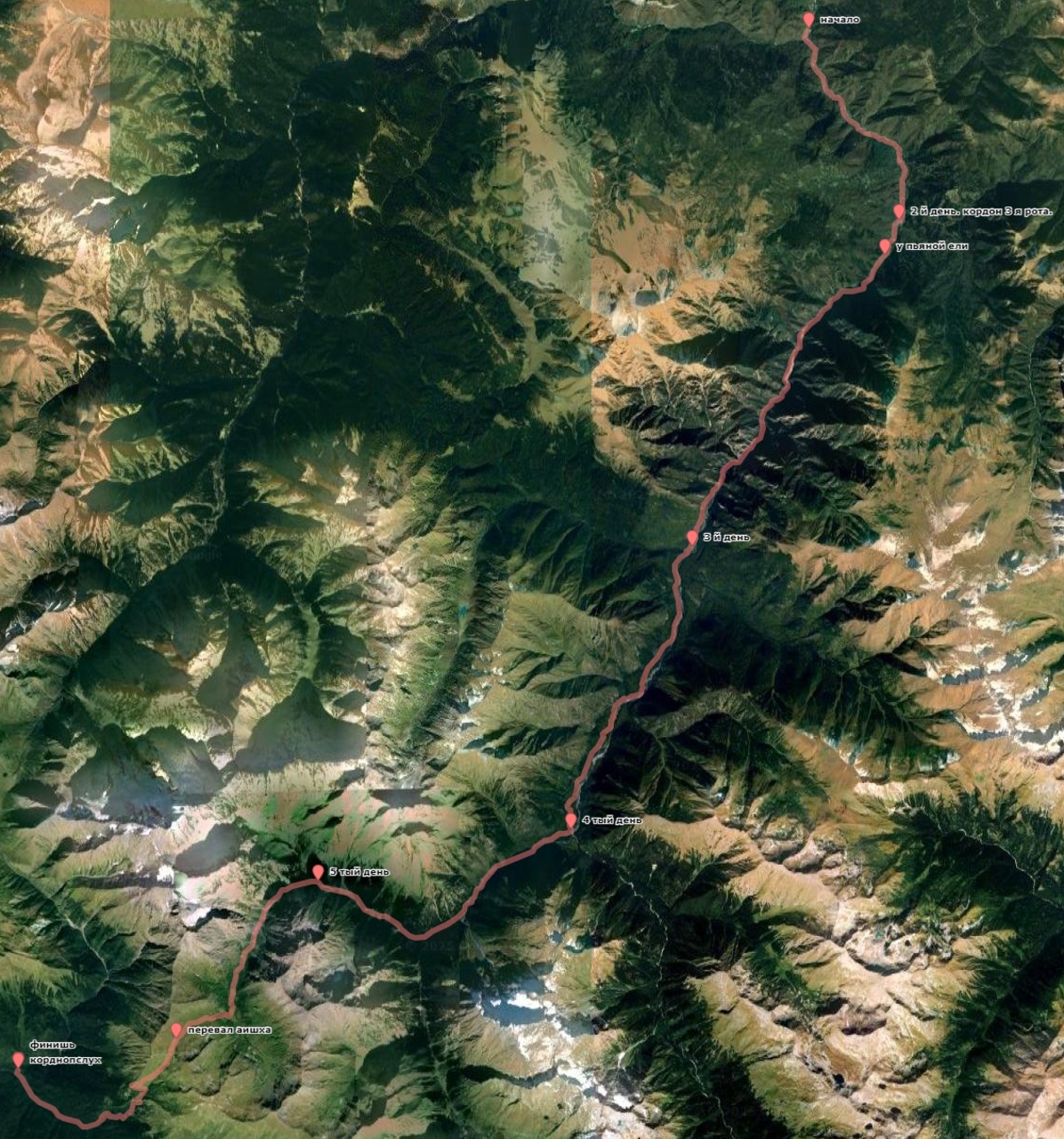Карта тура